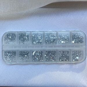 Silver nail art beads!